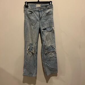 Abercrombie kids girls wide leg jeans